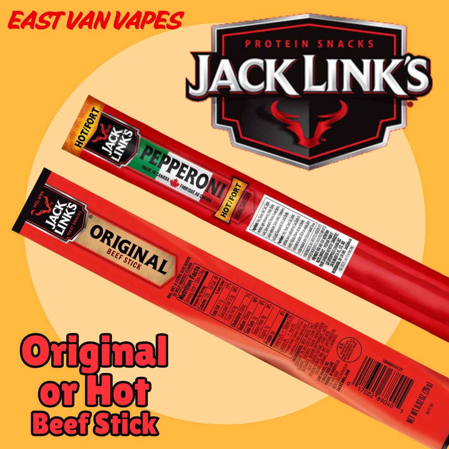Jack Links Pepperoni Sticks (Original or Spicy)