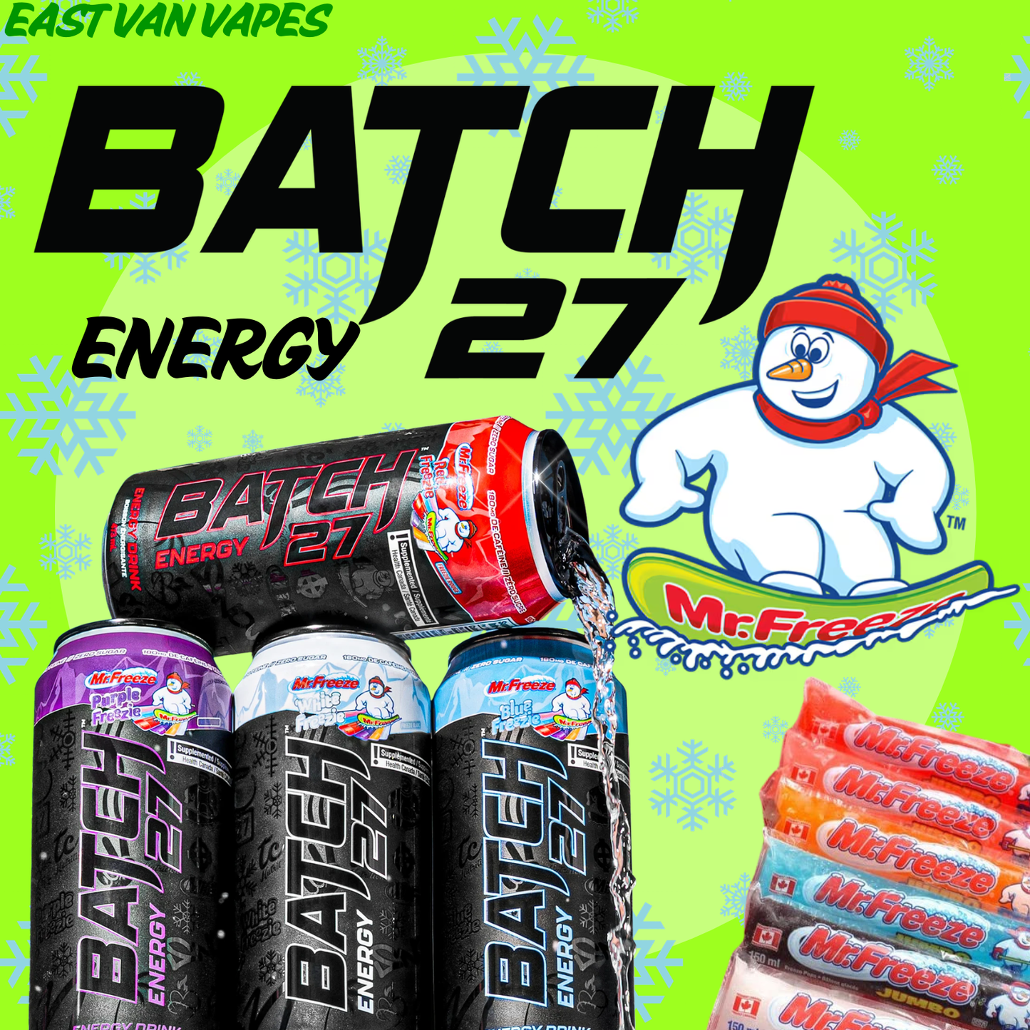 Batch 27 x Mr.Freeze Energy Drink