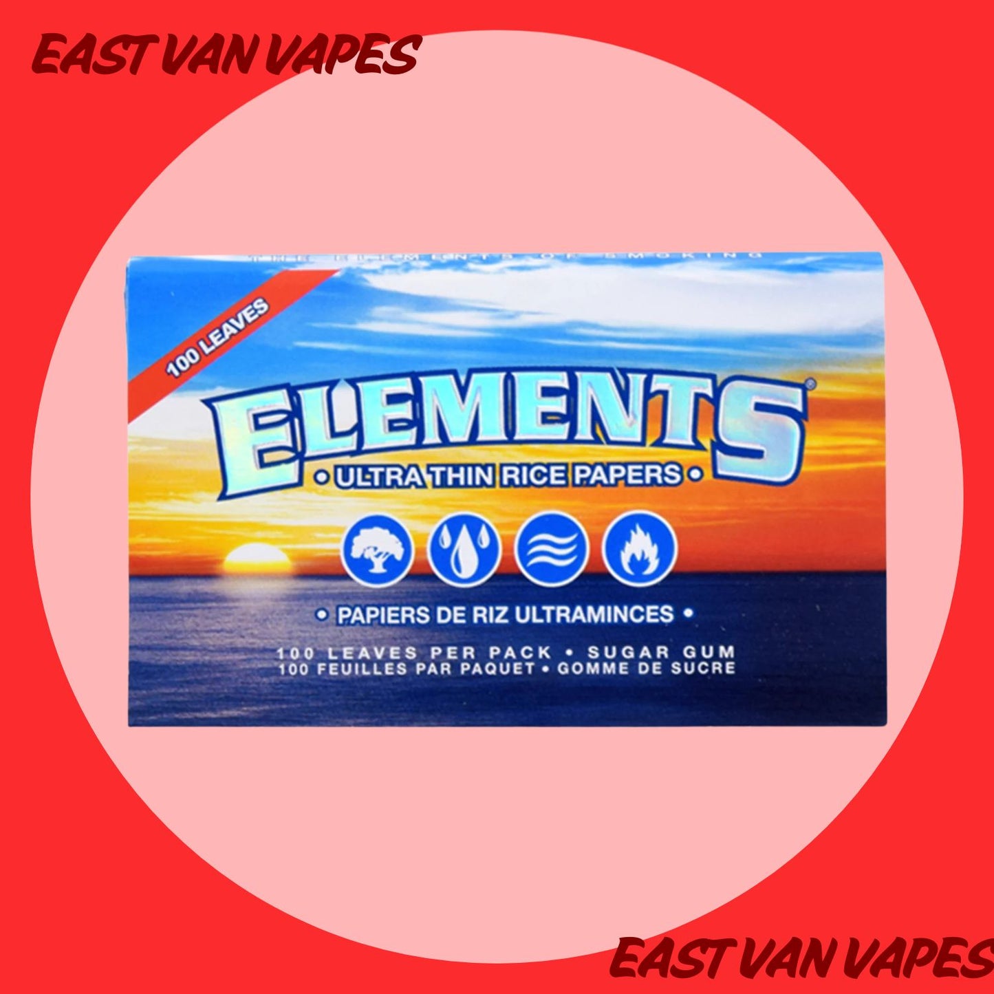 Elements & Raw 1 1/2 Rolling Papers