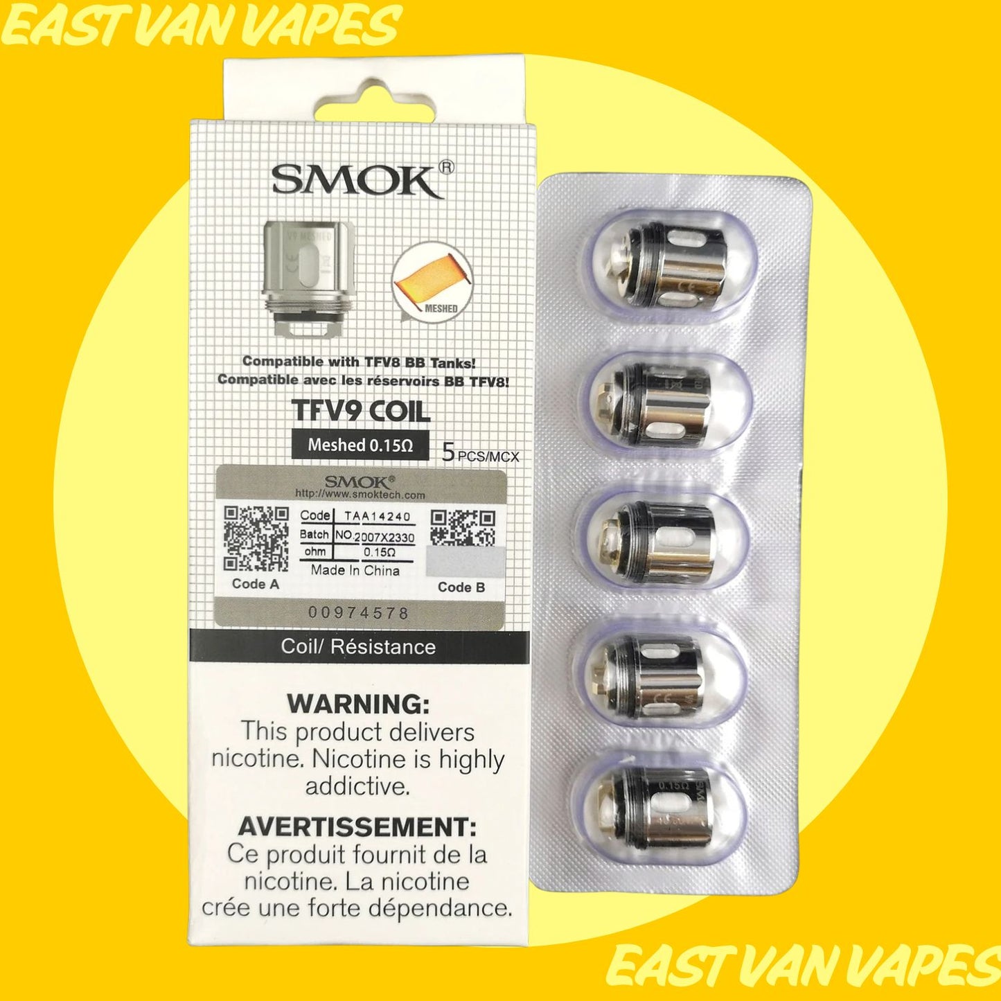 Smok TFV9 Replacement Coil (5 Pack)